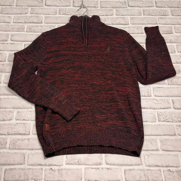 Kangol Other - Kangol 1/4 Zip Sweater Red and Black‎ Heathered 50% Cotton Kangaroo Men's M